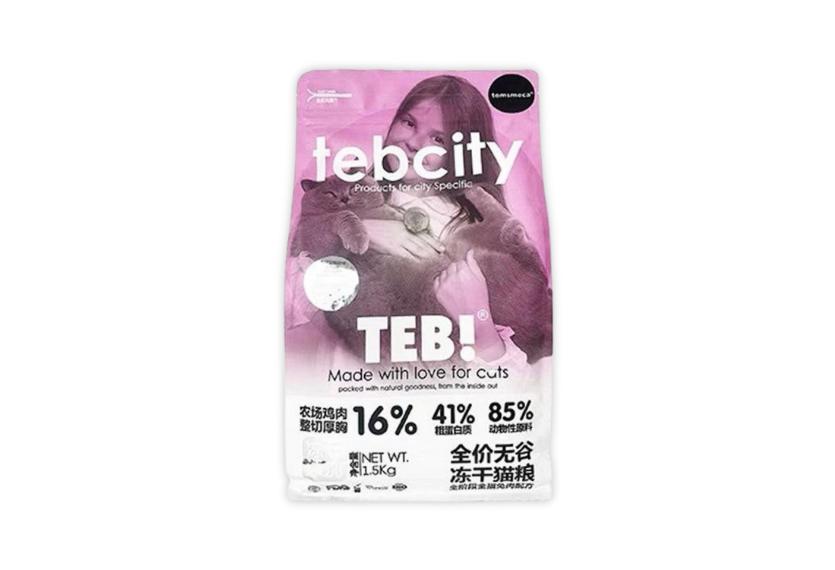 Tebcity E1 - Hạt Mèo 1.5kg (Hỗn Hợp Cá, Thỏ & Topping Gà)